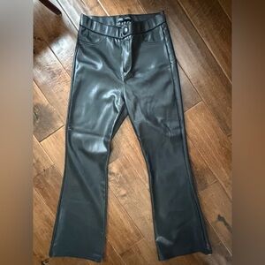 Zara Jet Black Leatherette Trousers